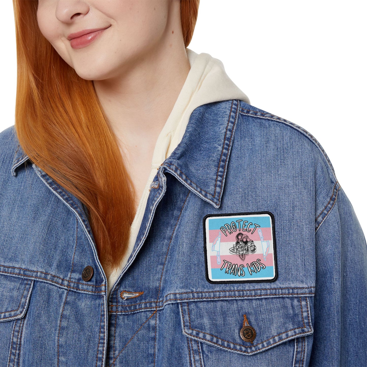 Protect Trans Kids Iron-On Patch - Supportive LGBTQ+ Accessory