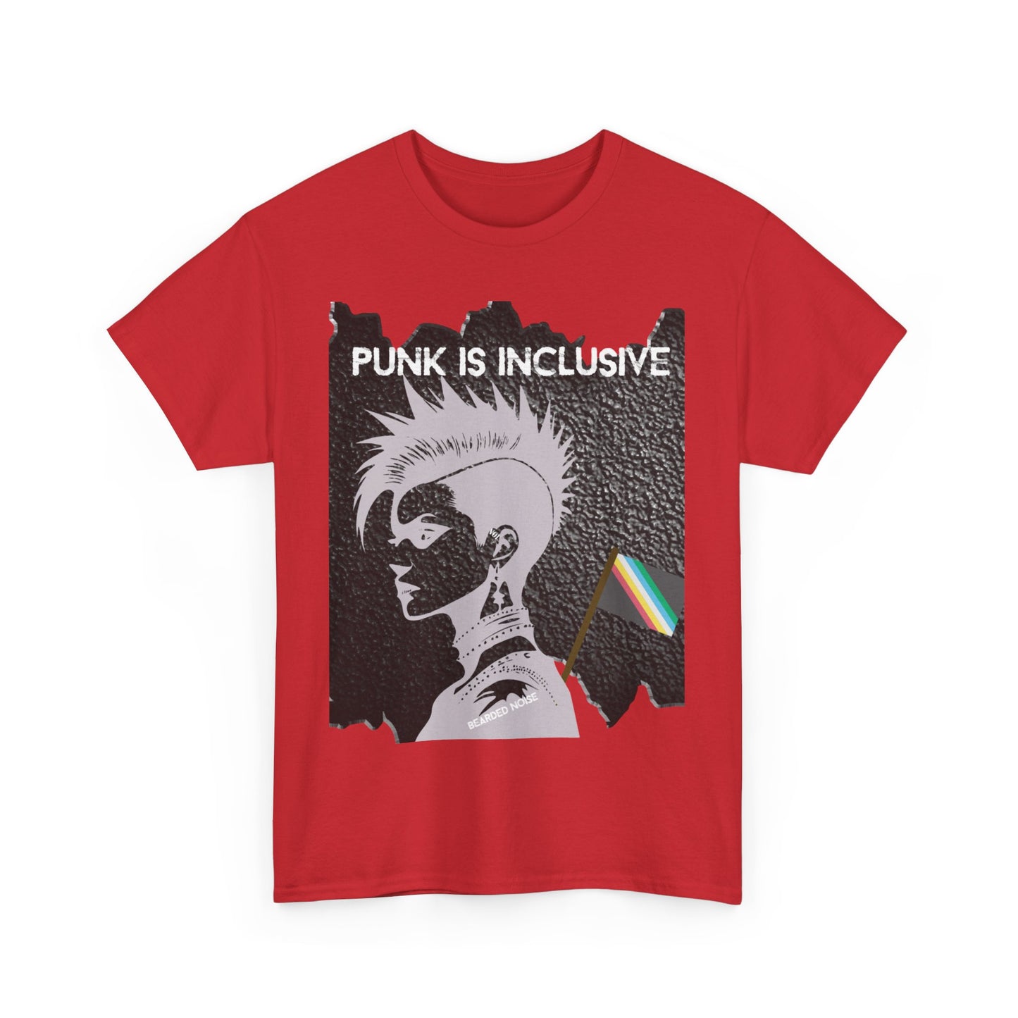 Punk Is Inclusive Unisex Heavy Cotton Tee - Edgy Graphic Shirt for Music Lovers
