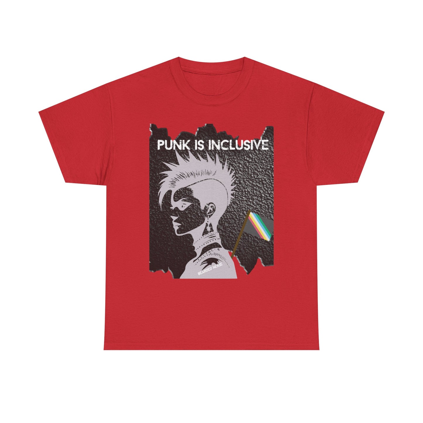 Punk Is Inclusive Unisex Heavy Cotton Tee - Edgy Graphic Shirt for Music Lovers