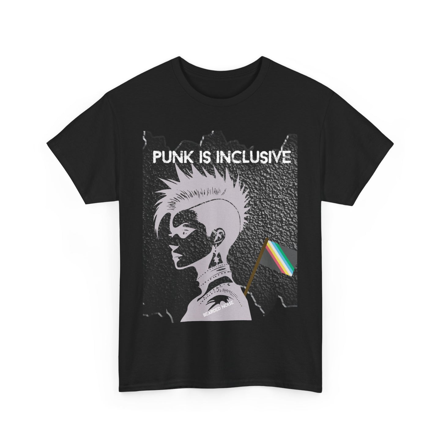 Punk Is Inclusive Unisex Heavy Cotton Tee - Edgy Graphic Shirt for Music Lovers