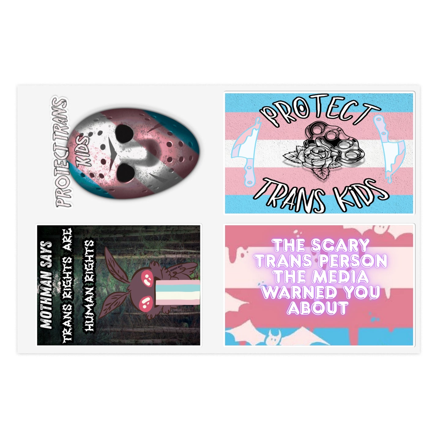 Trans Rights Sticker Sheets – Empowering Designs for Social Activism