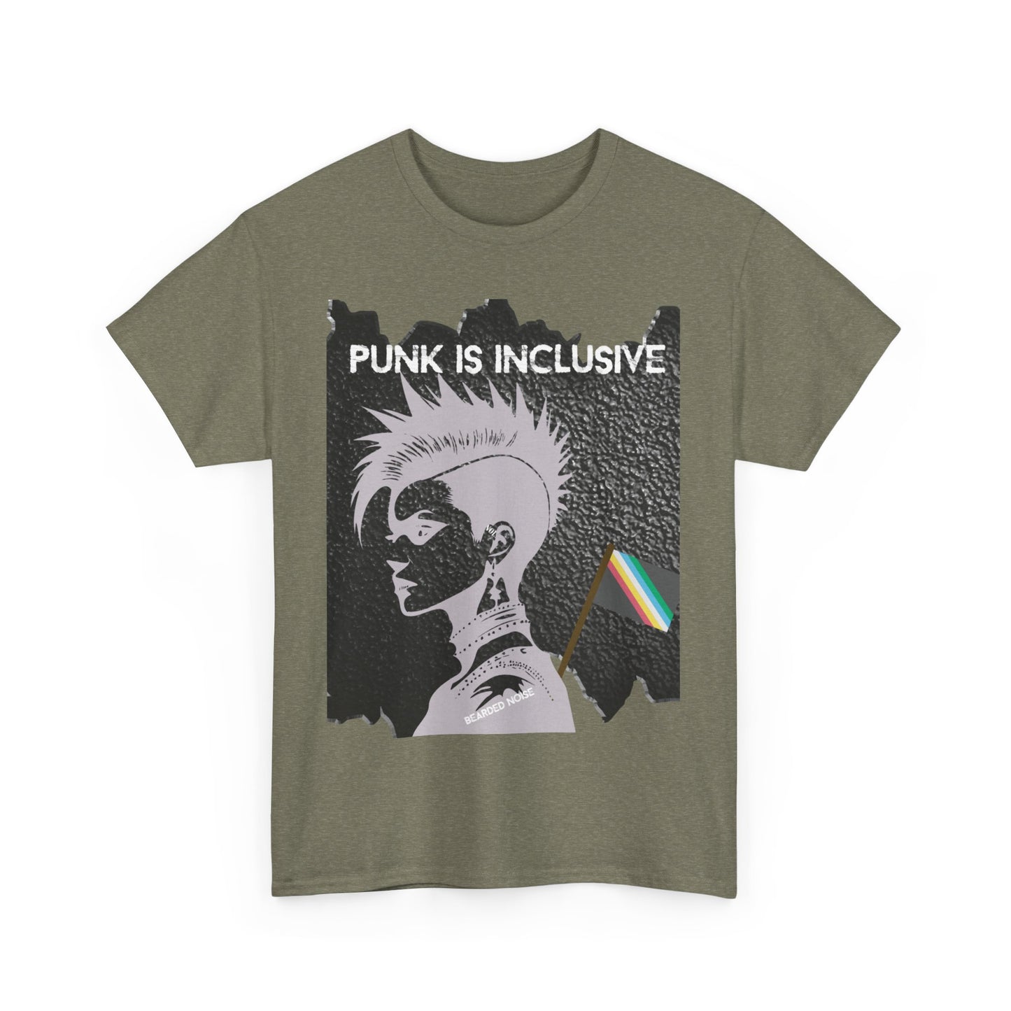 Punk Is Inclusive Unisex Heavy Cotton Tee - Edgy Graphic Shirt for Music Lovers