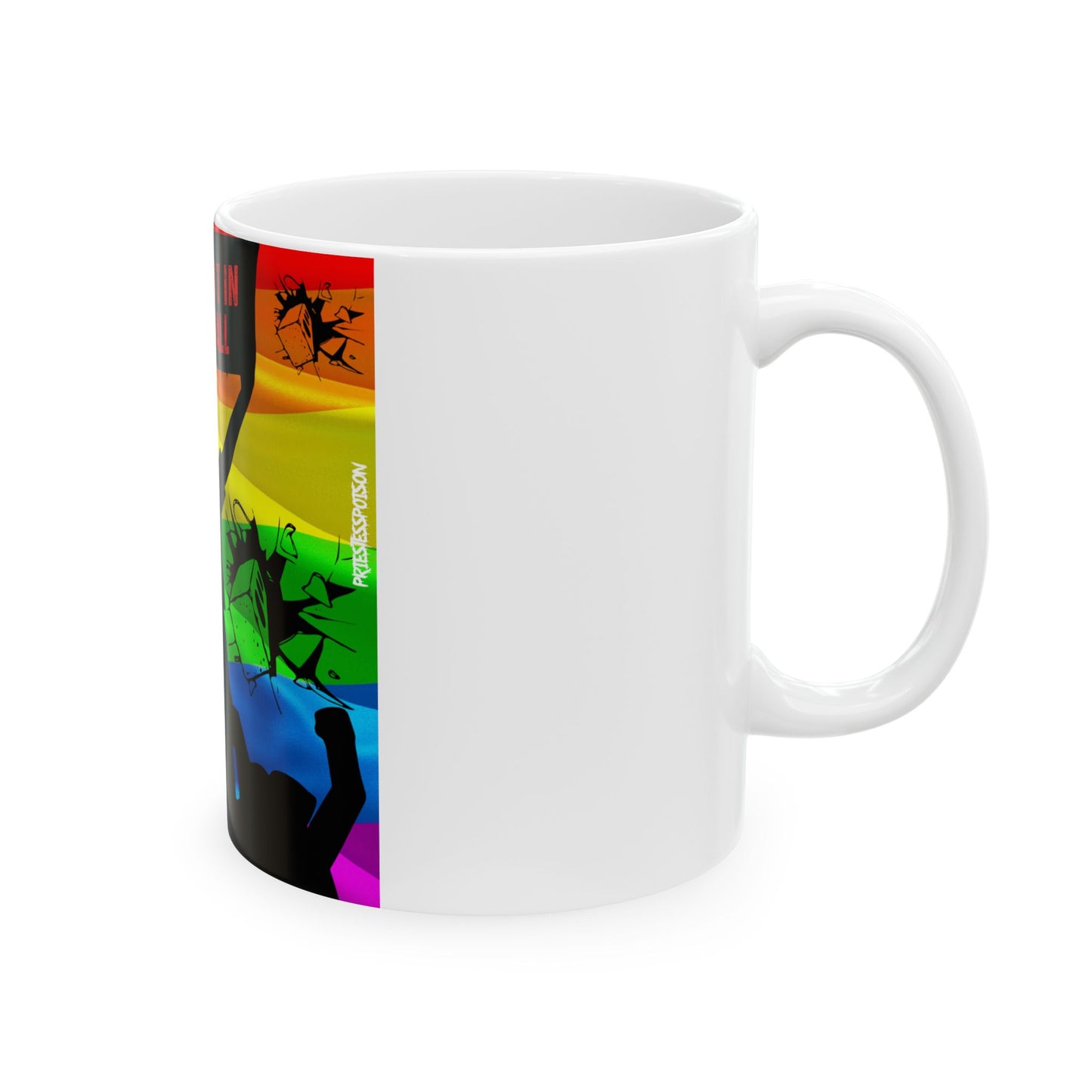 LGBTQ+ Activism Ceramic Mug - "There's a T in Stonewall"