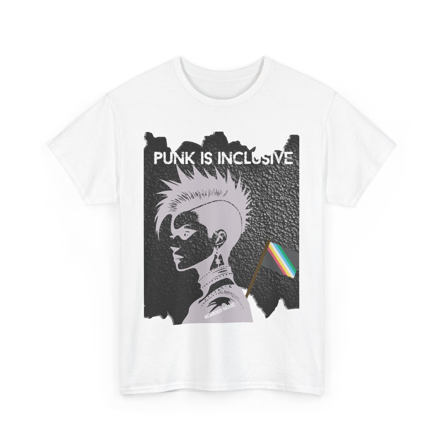 Punk Is Inclusive Unisex Heavy Cotton Tee - Edgy Graphic Shirt for Music Lovers