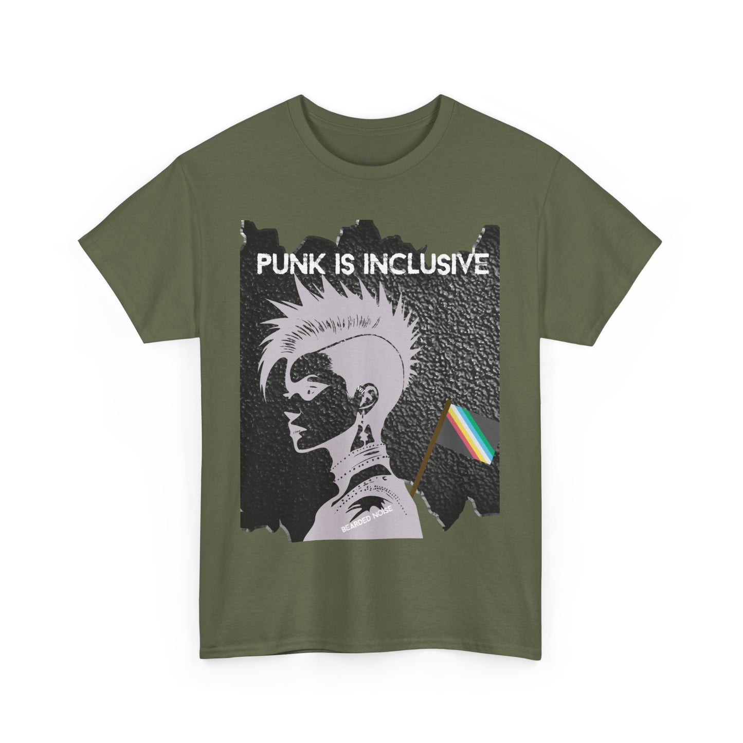 Punk Is Inclusive Unisex Heavy Cotton Tee - Edgy Graphic Shirt for Music Lovers