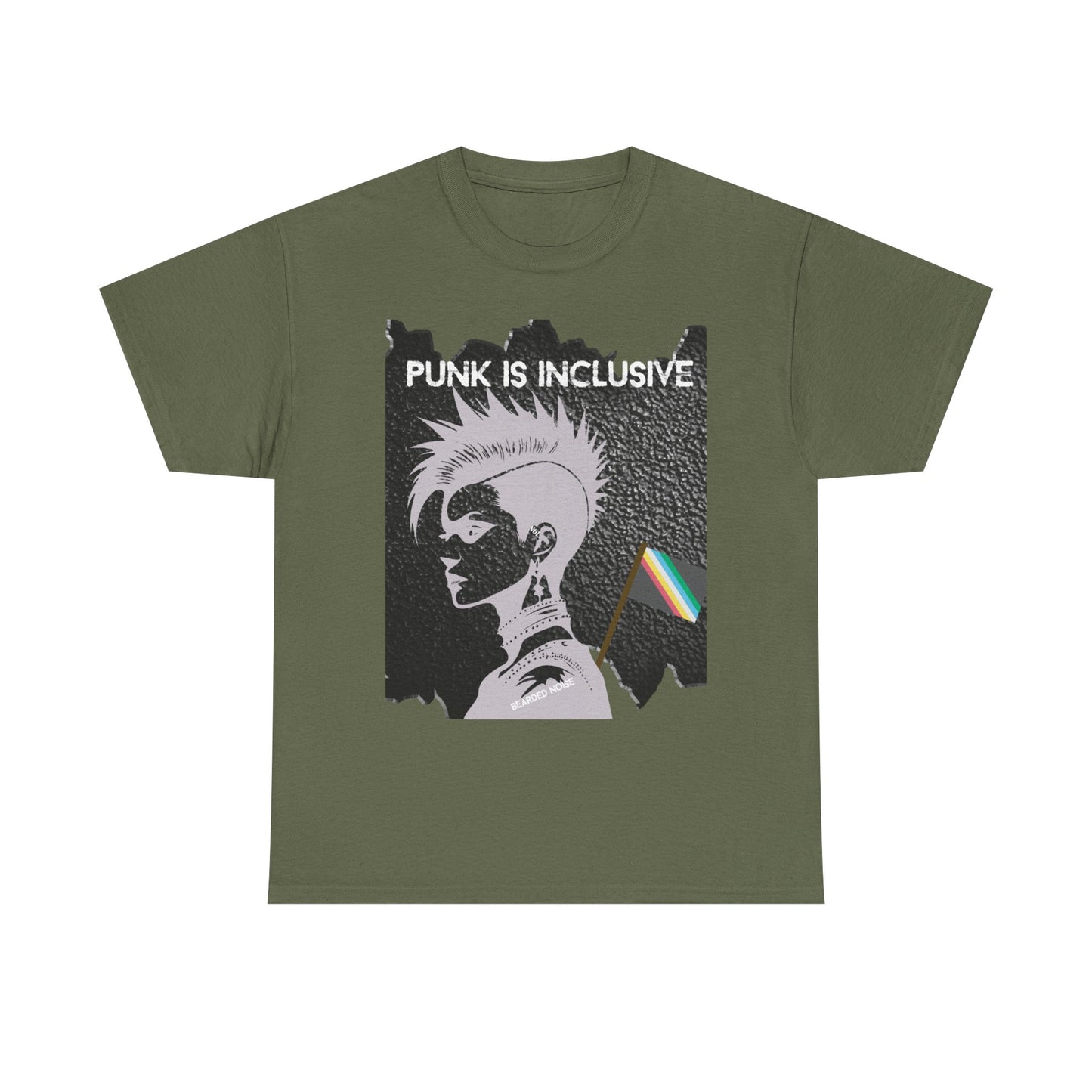 Punk Is Inclusive Unisex Heavy Cotton Tee - Edgy Graphic Shirt for Music Lovers