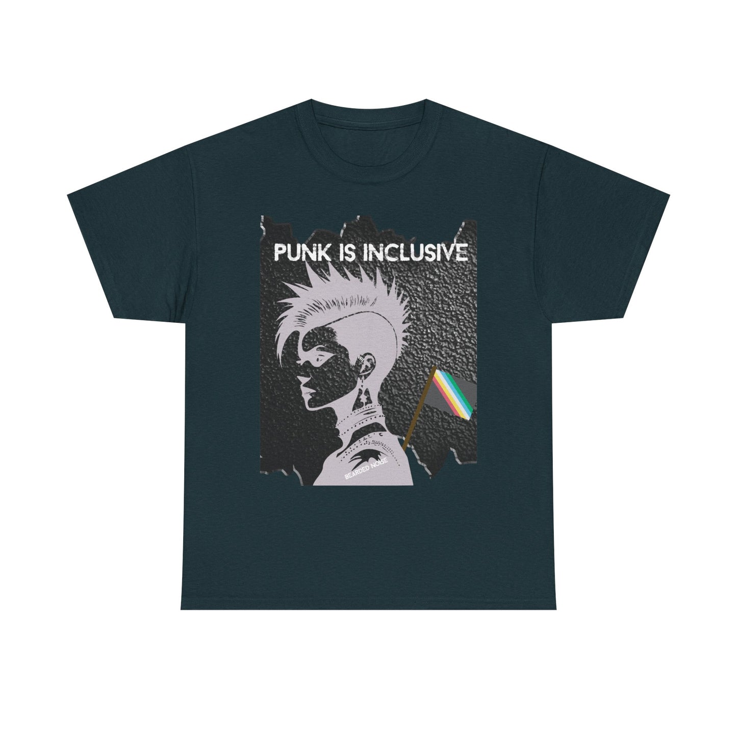 Punk Is Inclusive Unisex Heavy Cotton Tee - Edgy Graphic Shirt for Music Lovers