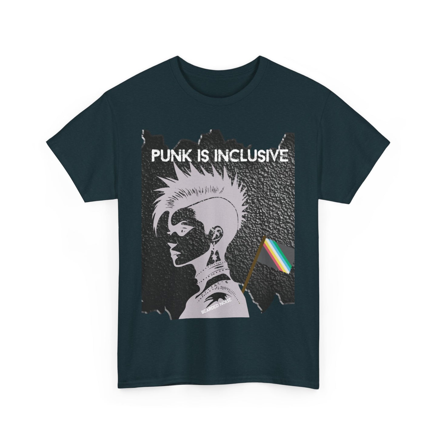 Punk Is Inclusive Unisex Heavy Cotton Tee - Edgy Graphic Shirt for Music Lovers