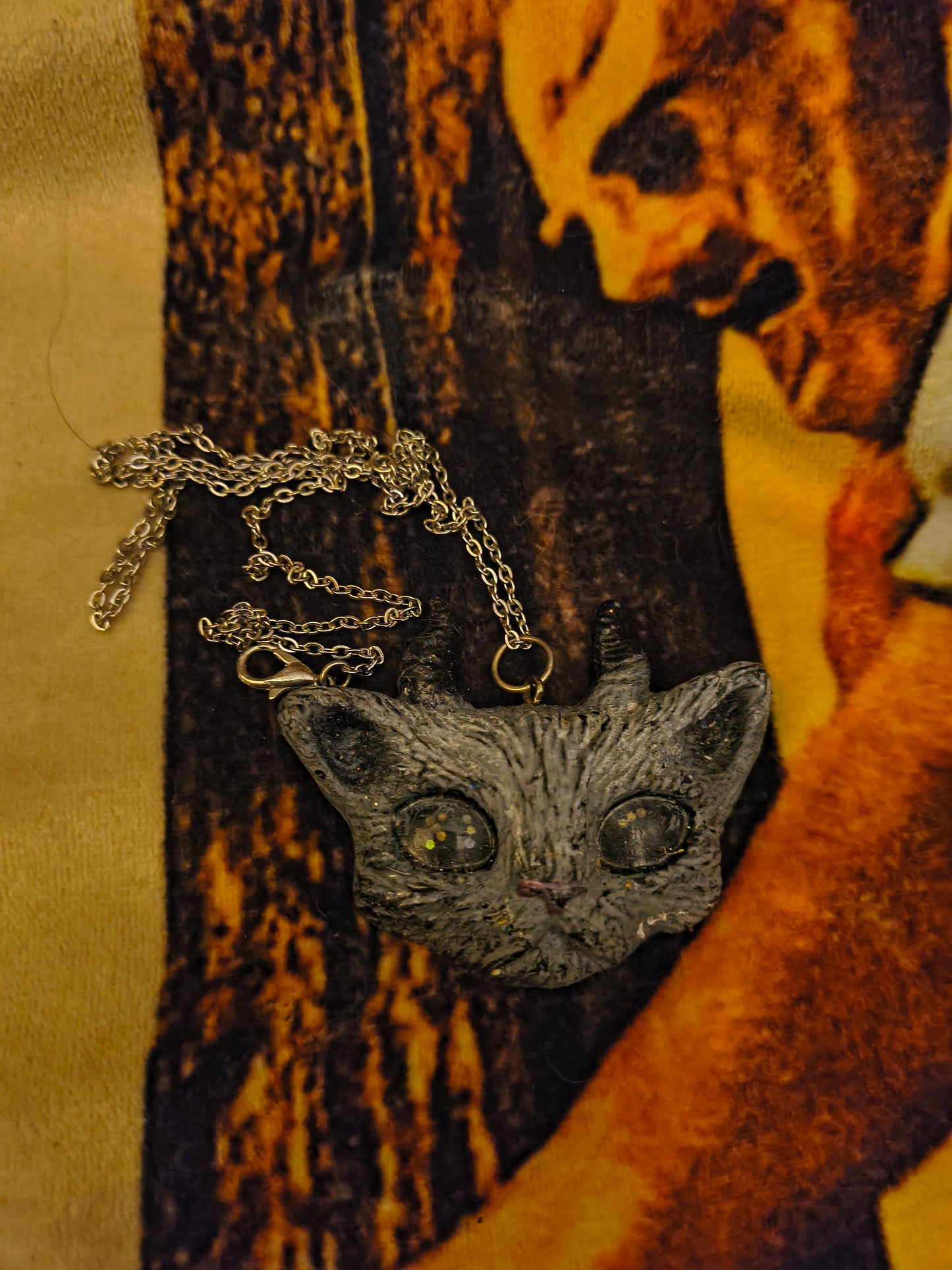 Demon cat necklace