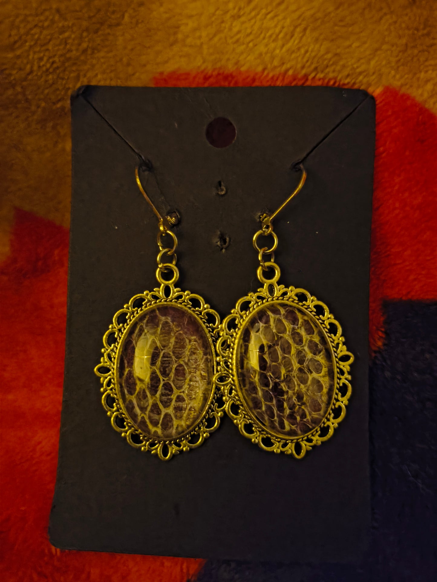 Snakeskin earrings