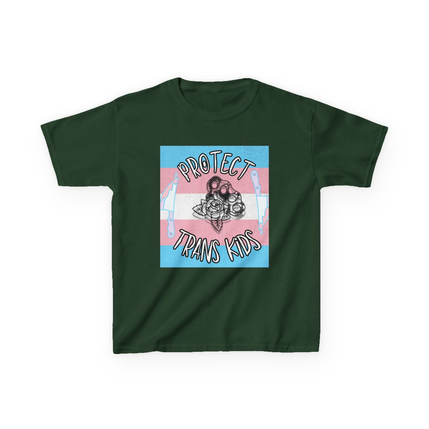 Protect Trans Kids Cotton Tee - Empowering T-Shirt for Youth