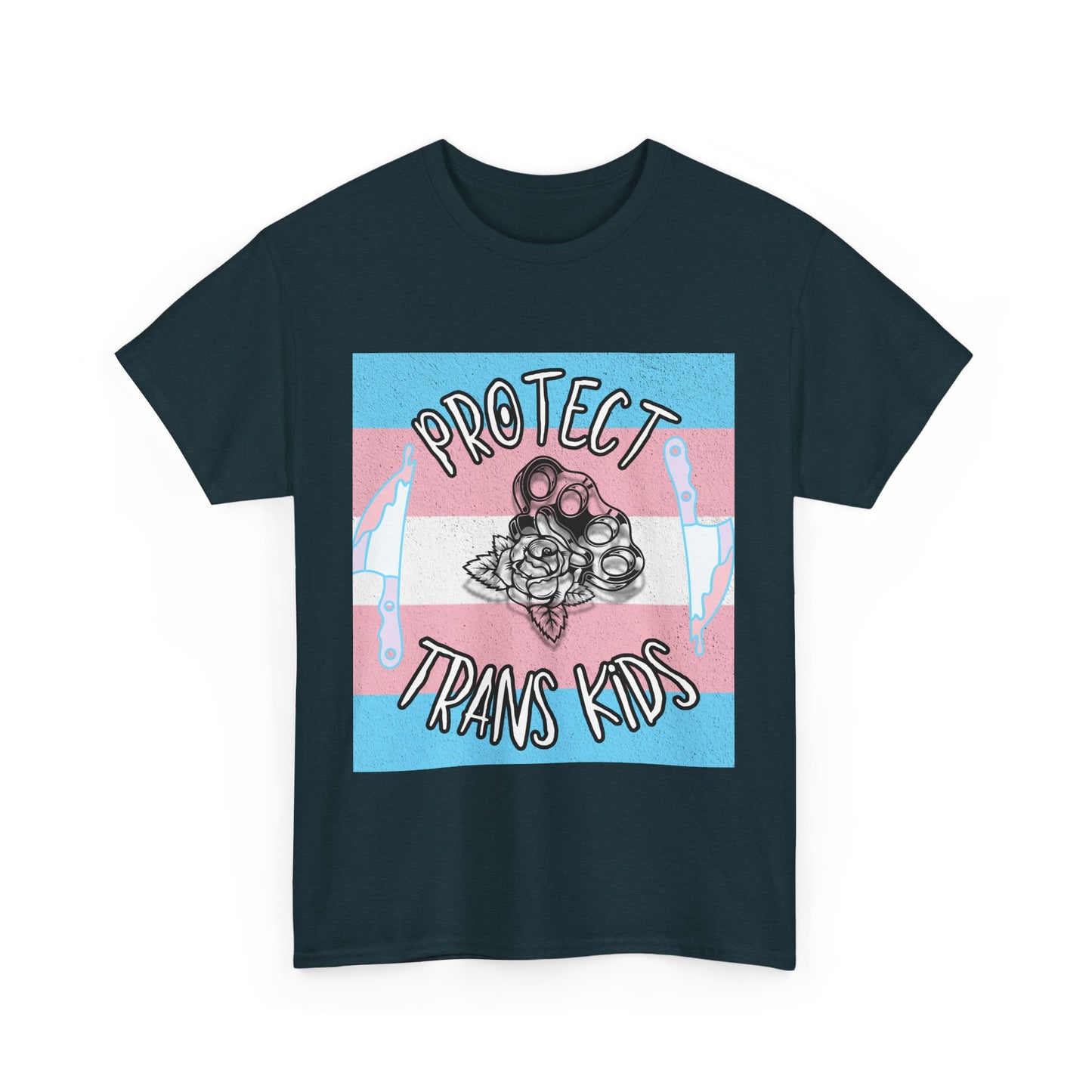 Protect Trans Kids Unisex Heavy Cotton Tee - Support LGBTQ+ Rights