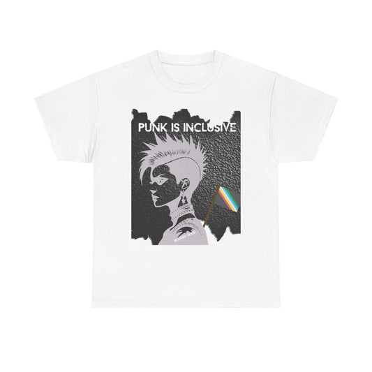 Punk Is Inclusive Unisex Heavy Cotton Tee - Edgy Graphic Shirt for Music Lovers