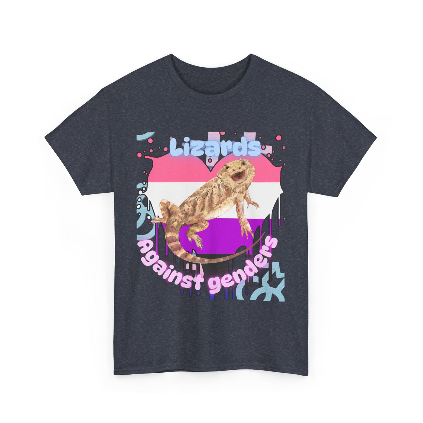 Lizards Against Genders Unisex Heavy Cotton Tee