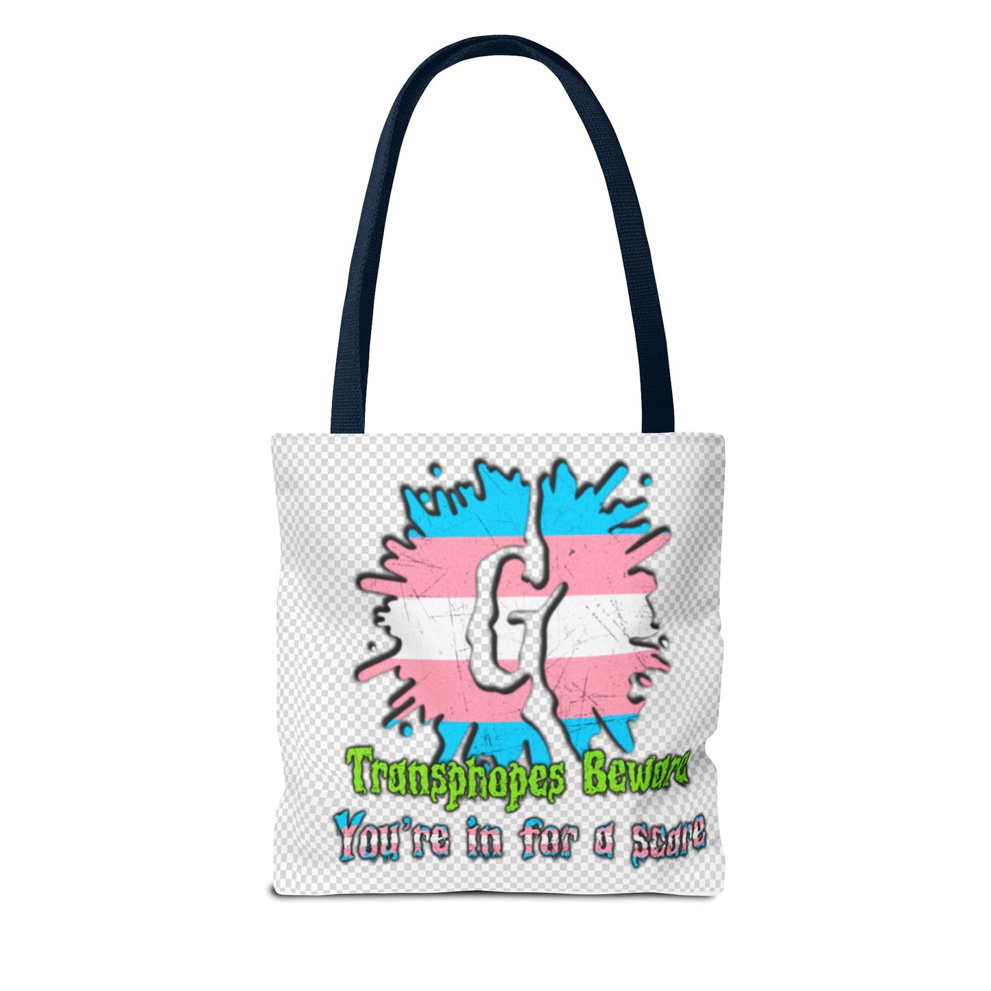 Transgender Awareness Tote Bag - 'Transphobes Beware, You’re in for a Scare' Design