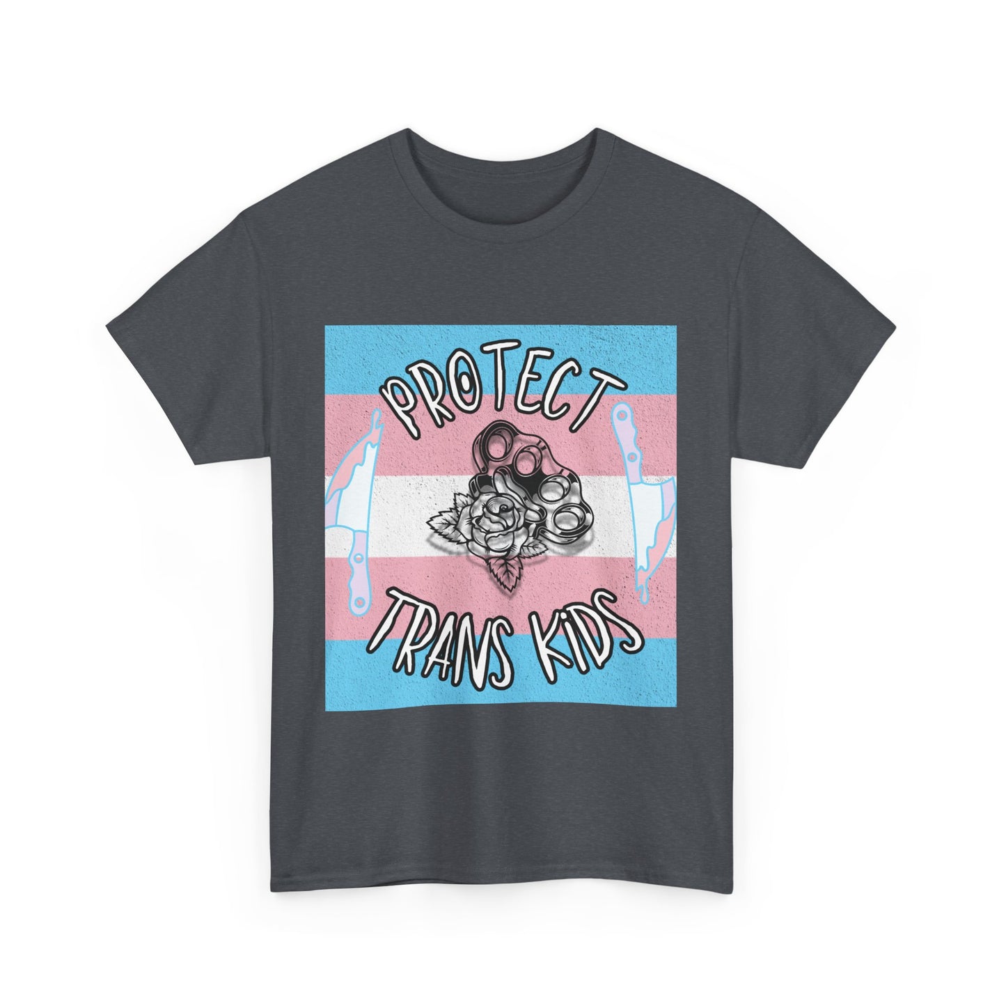 Protect Trans Kids Unisex Heavy Cotton Tee - Support LGBTQ+ Rights