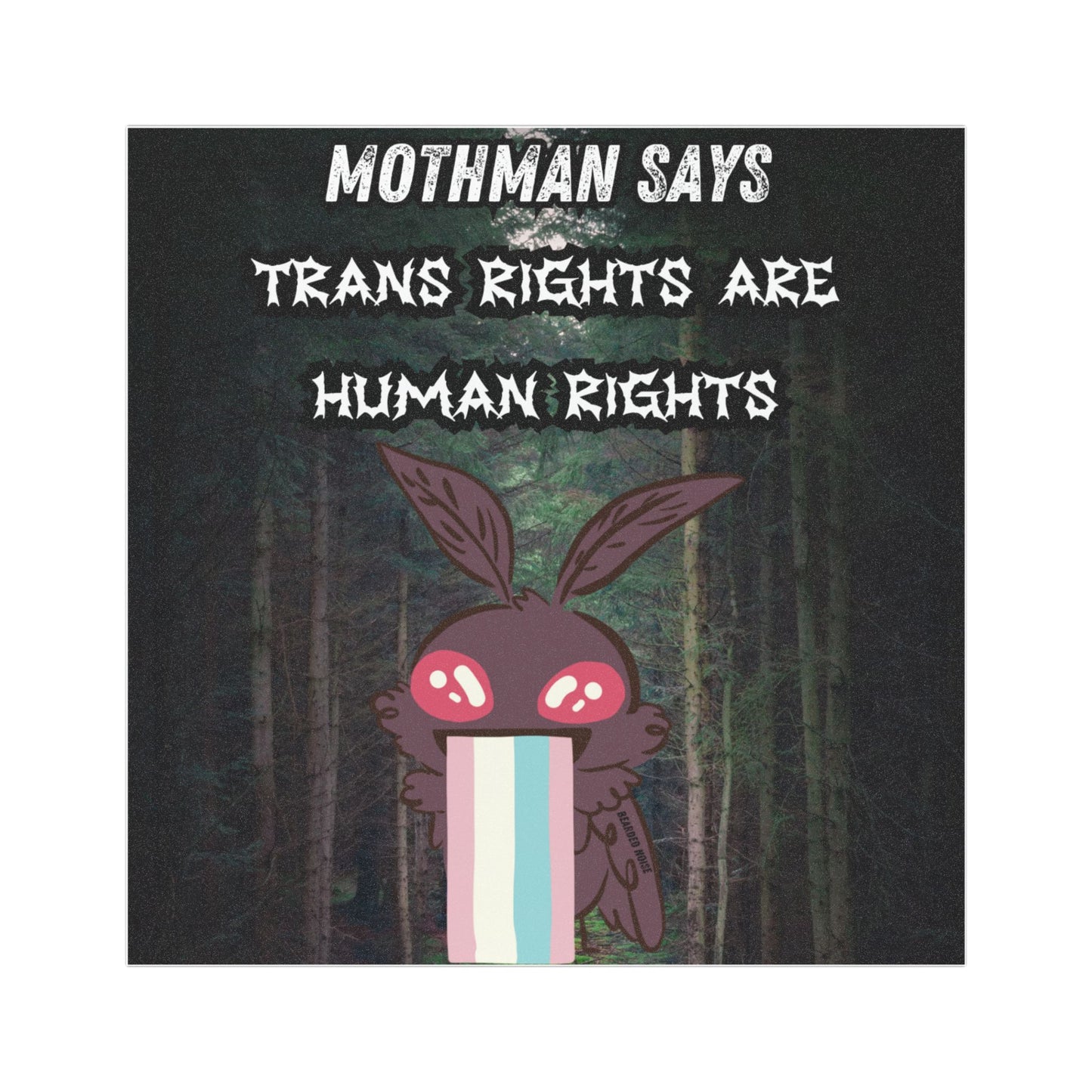 Mothman Car Magnet - Trans Rights are Human Rights | Empowering Auto Decor