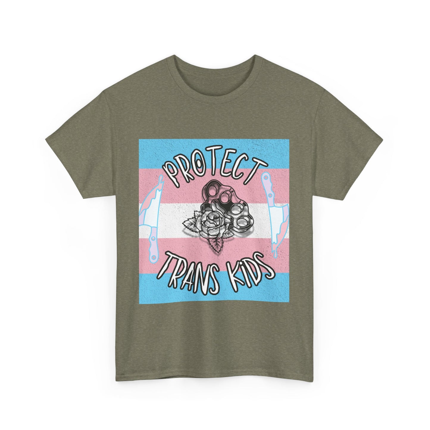 Protect Trans Kids Unisex Heavy Cotton Tee - Support LGBTQ+ Rights