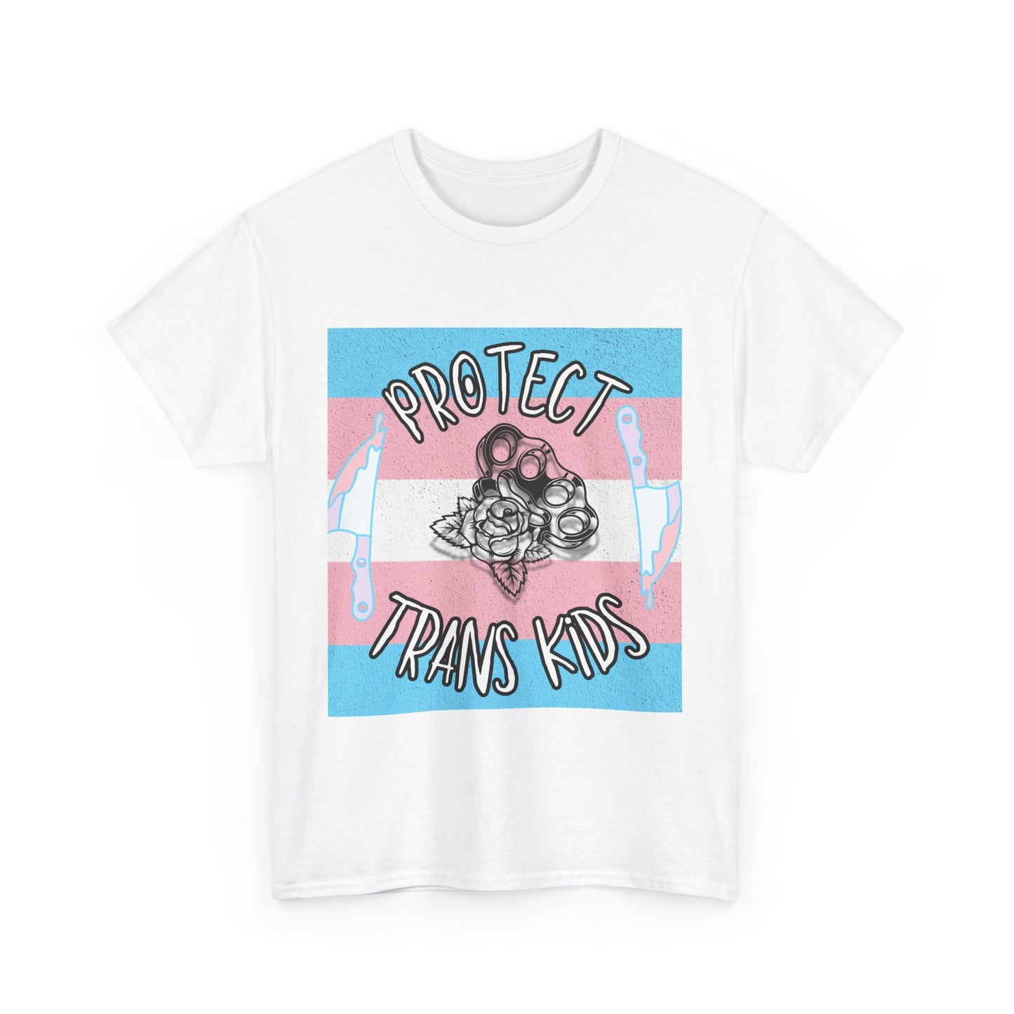 Protect Trans Kids Unisex Heavy Cotton Tee - Support LGBTQ+ Rights