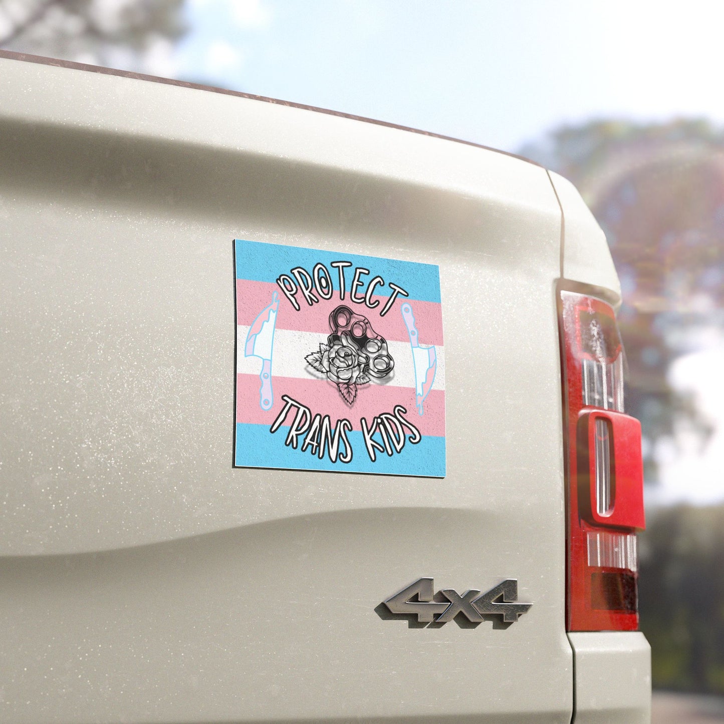 Protect Trans Kids Car Magnet - Support LGBTQ+ Rights