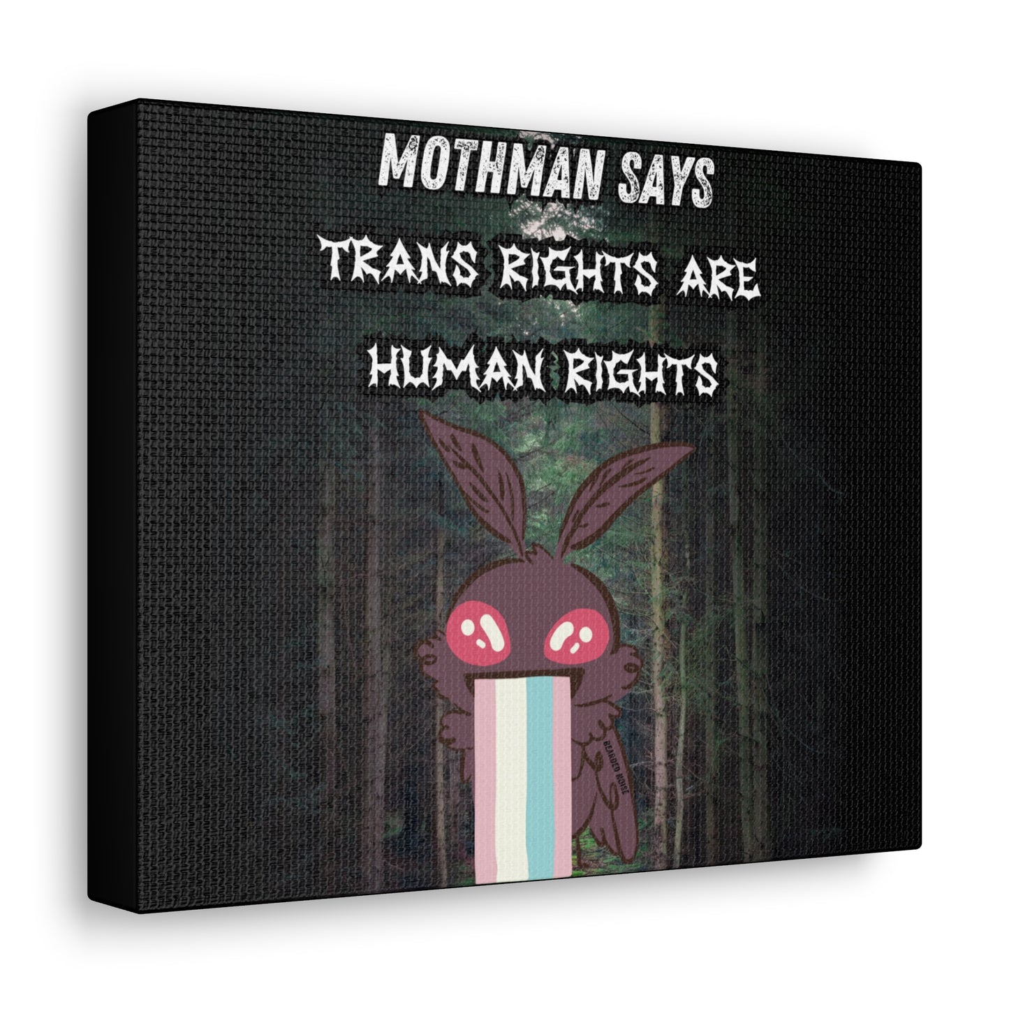 Mothman Canvas Gallery Wrap - Trans Rights Are Human Rights Art