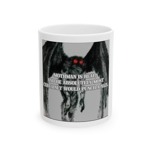 Mothman Quote Ceramic Mug – 11oz & 15oz, Perfect for Coffee Lovers & Mythology Fans