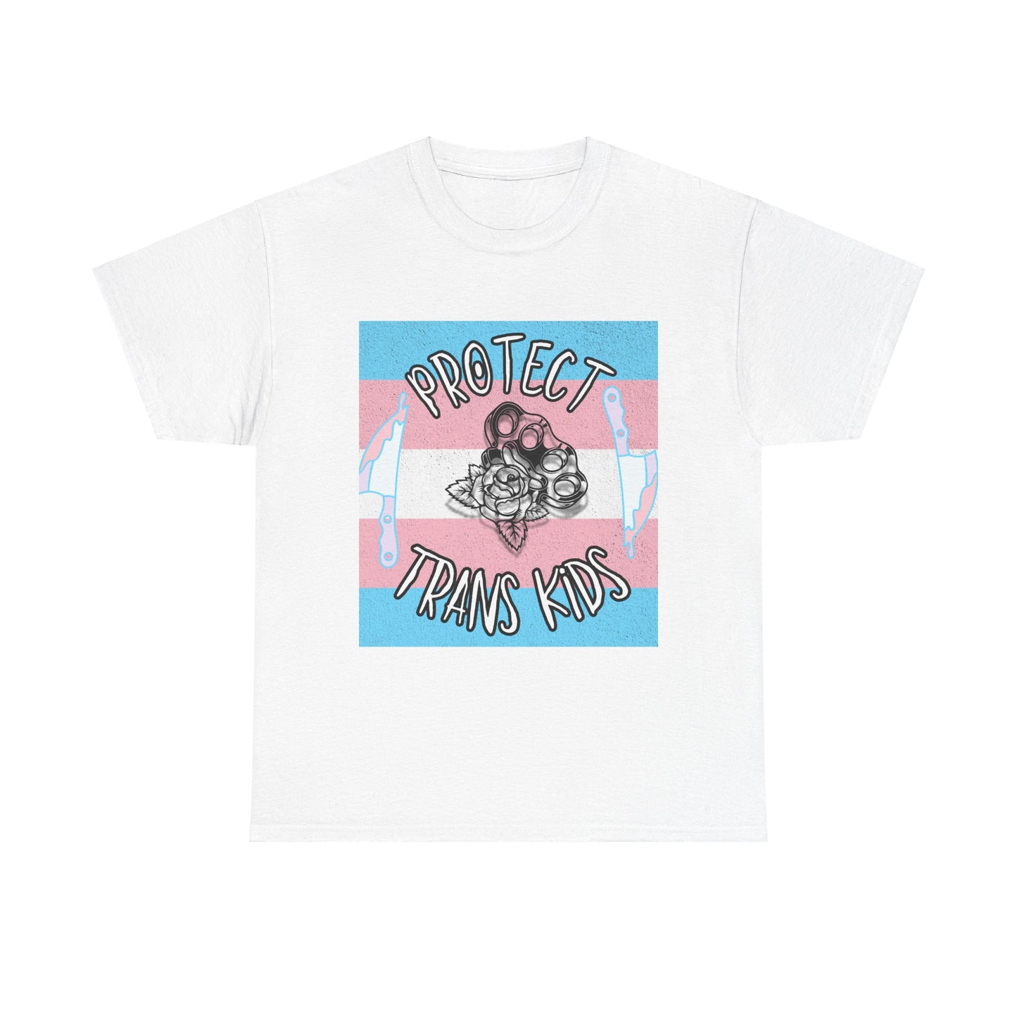 Protect Trans Kids Unisex Heavy Cotton Tee - Support LGBTQ+ Rights