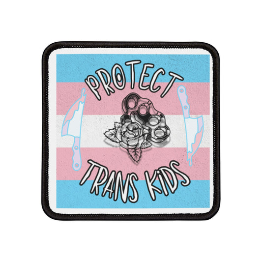 Protect Trans Kids Iron-On Patch - Supportive LGBTQ+ Accessory