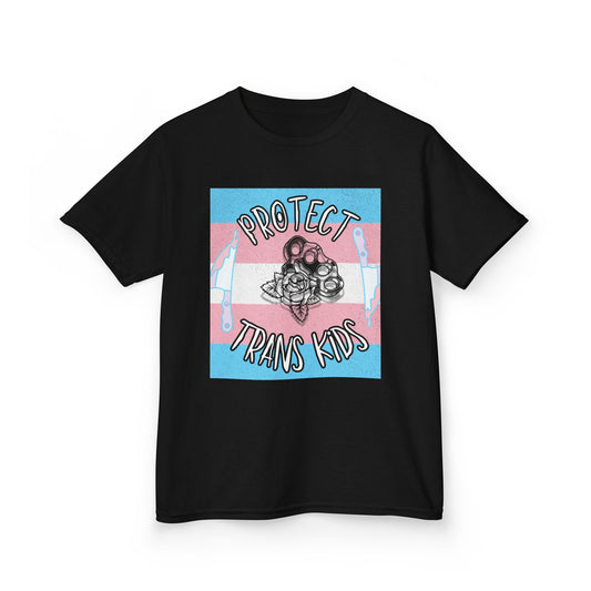 Protect Trans Kids Cotton Tee - Empowering T-Shirt for Youth