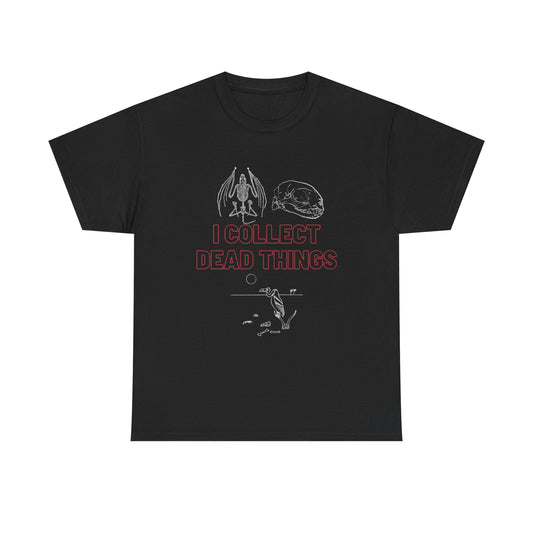 I Collect Dead Things Unisex Heavy Cotton Tee - Perfect for Halloween and Nature Lovers