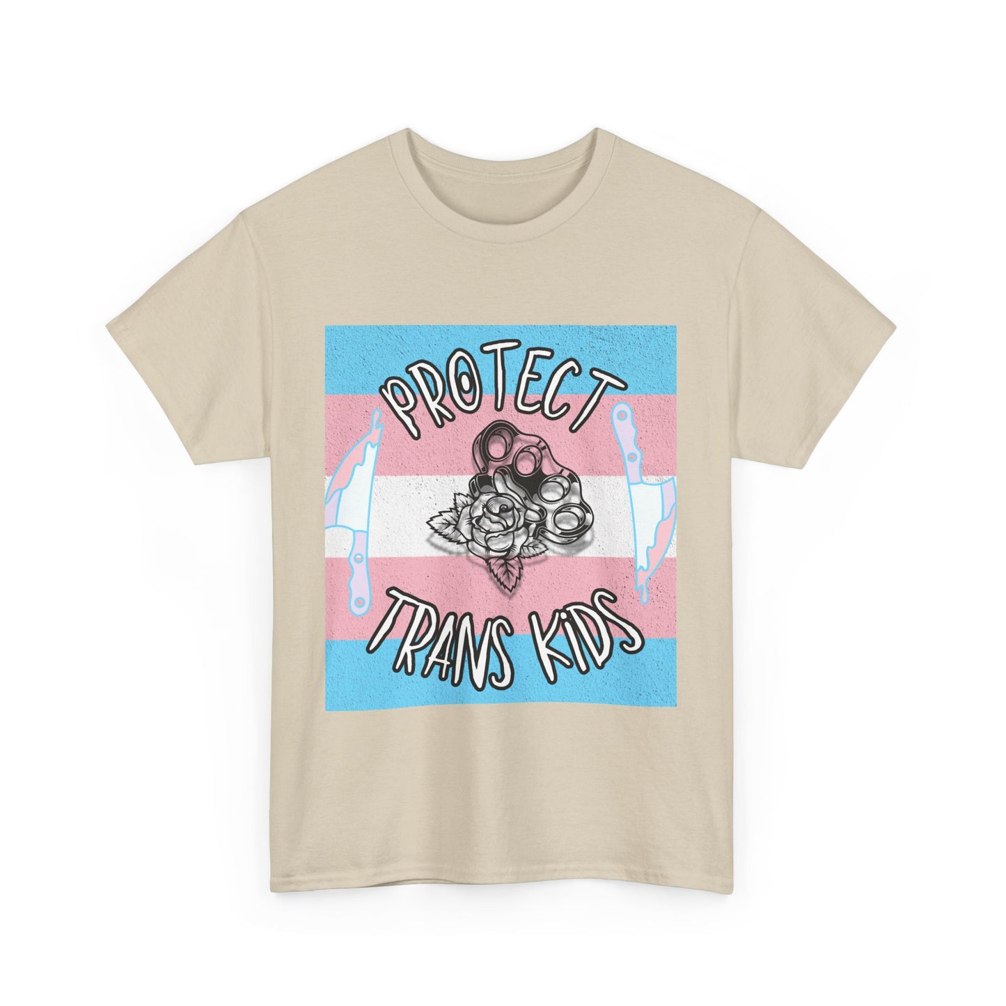 Protect Trans Kids Unisex Heavy Cotton Tee - Support LGBTQ+ Rights