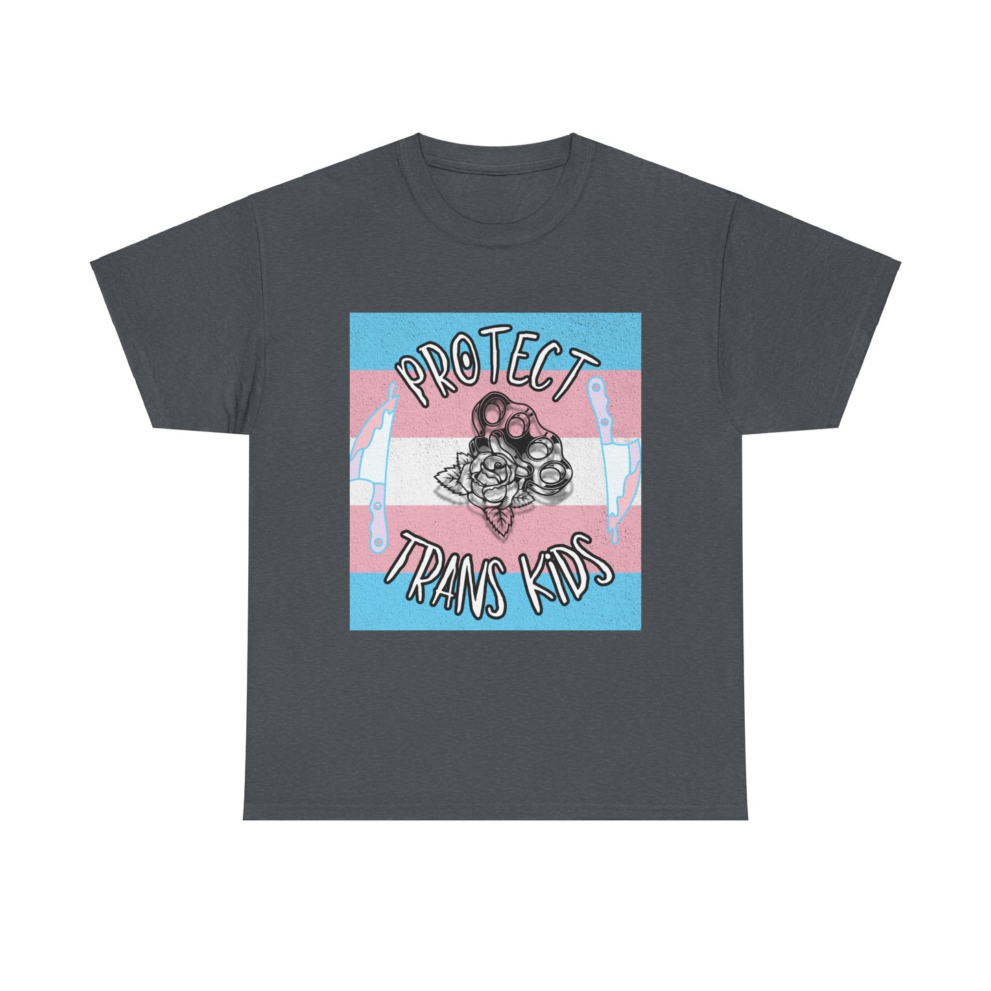 Protect Trans Kids Unisex Heavy Cotton Tee - Support LGBTQ+ Rights