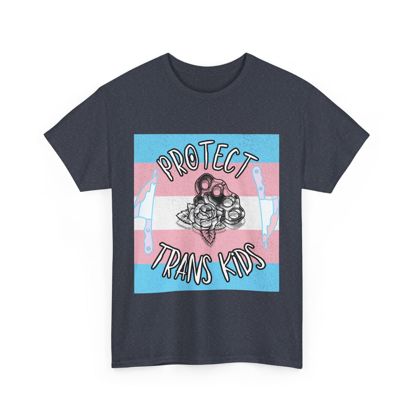 Protect Trans Kids Unisex Heavy Cotton Tee - Support LGBTQ+ Rights