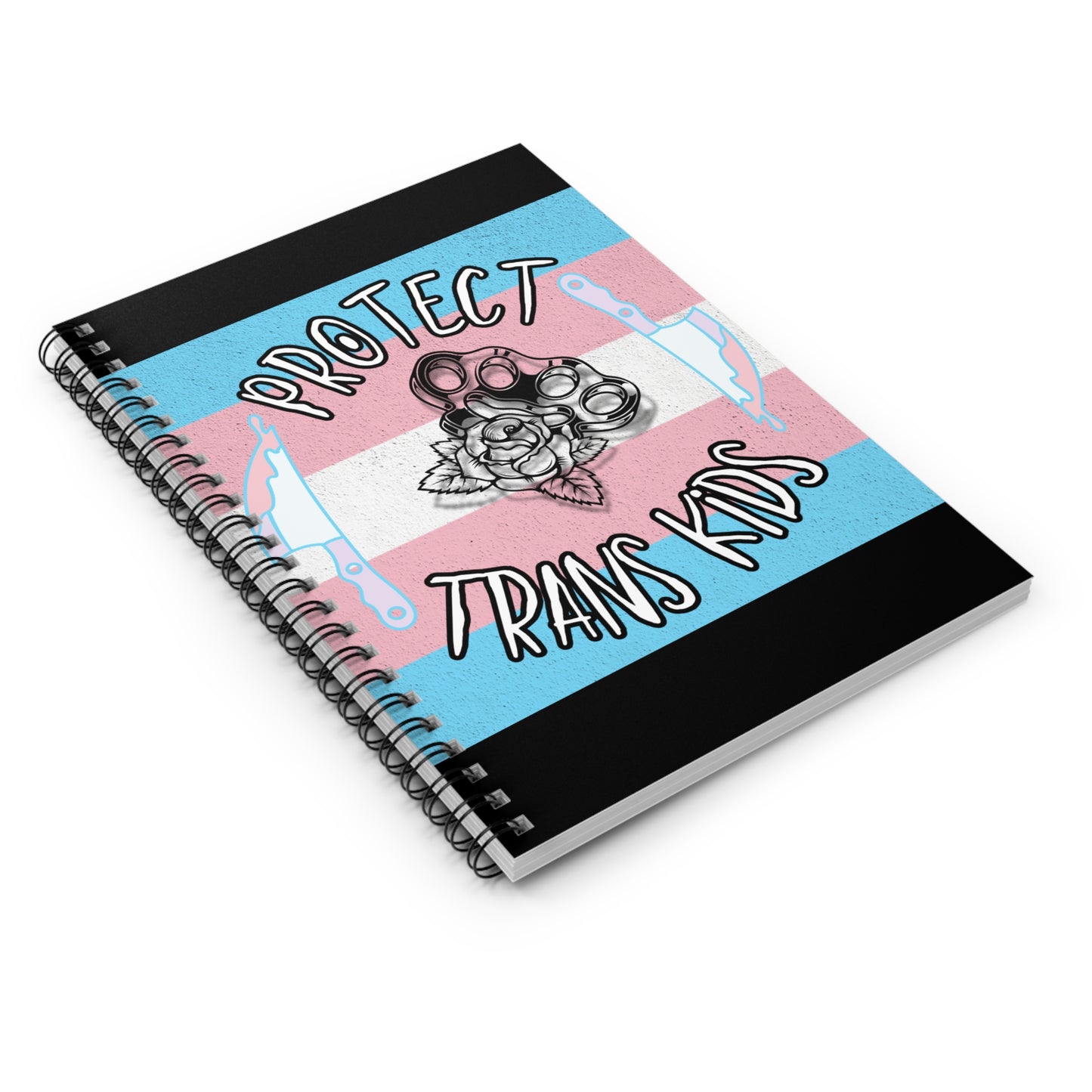 Protect Trans Kids Spiral Notebook - Empowerment & Advocacy Journal