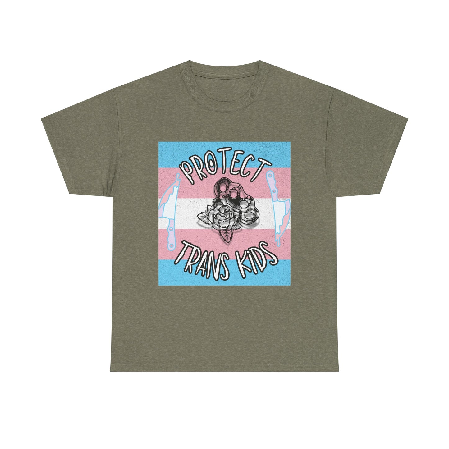 Protect Trans Kids Unisex Heavy Cotton Tee - Support LGBTQ+ Rights