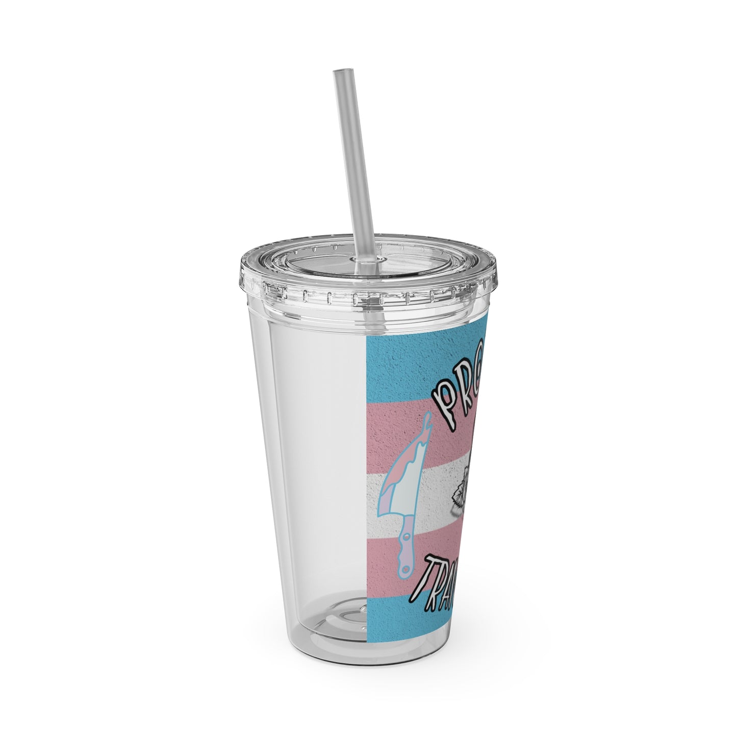 Sunsplash 16oz Tumbler - Protect Trans Kids Travel Cup