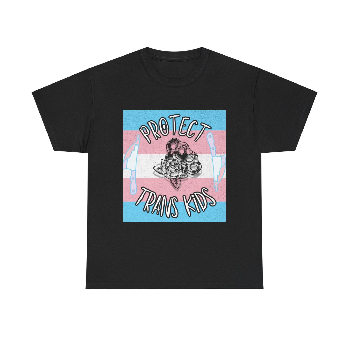 Protect Trans Kids Unisex Heavy Cotton Tee - Support LGBTQ+ Rights