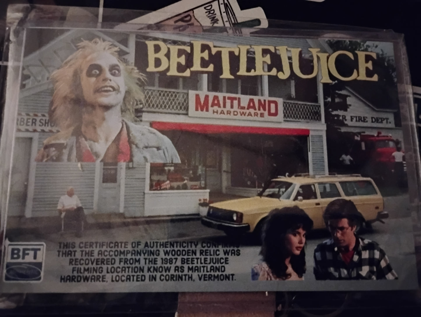 Original Beetlejuice Wooden Relic