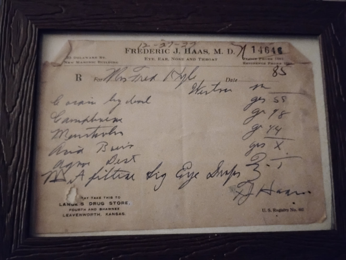 1927 Cocaine Prescription