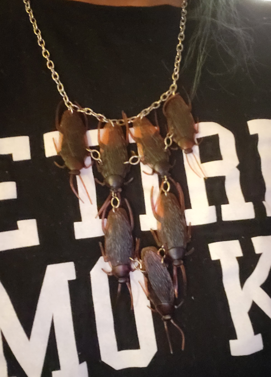 Fake Roach Necklace