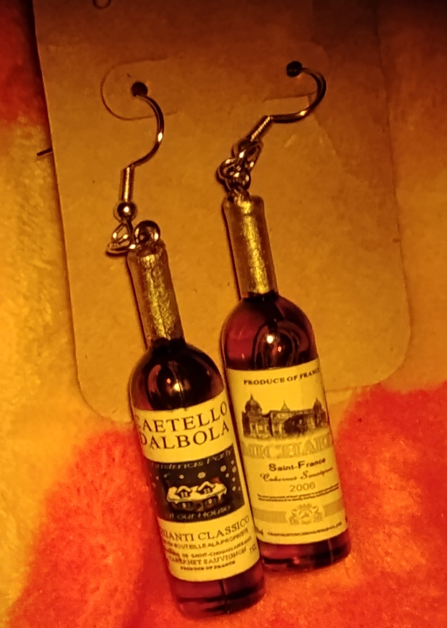 Wine earrings