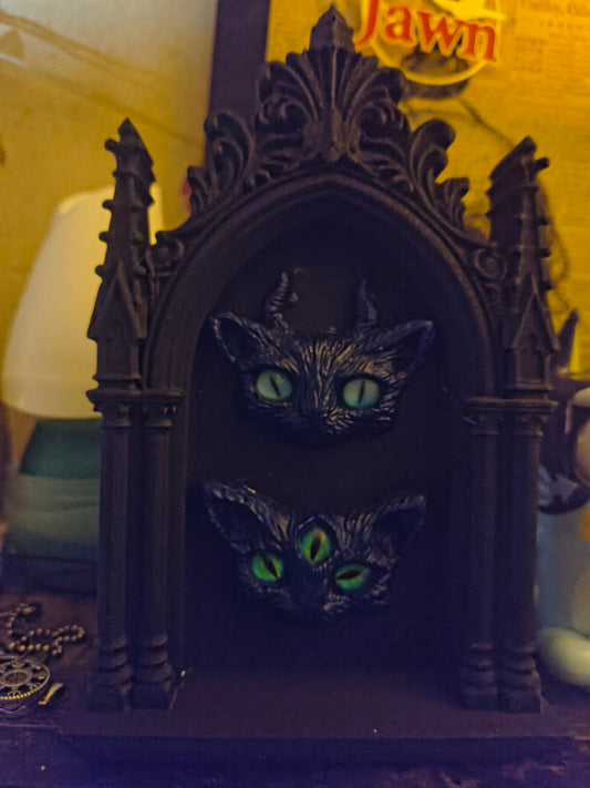 Devil Kitty stand or wall hanger
