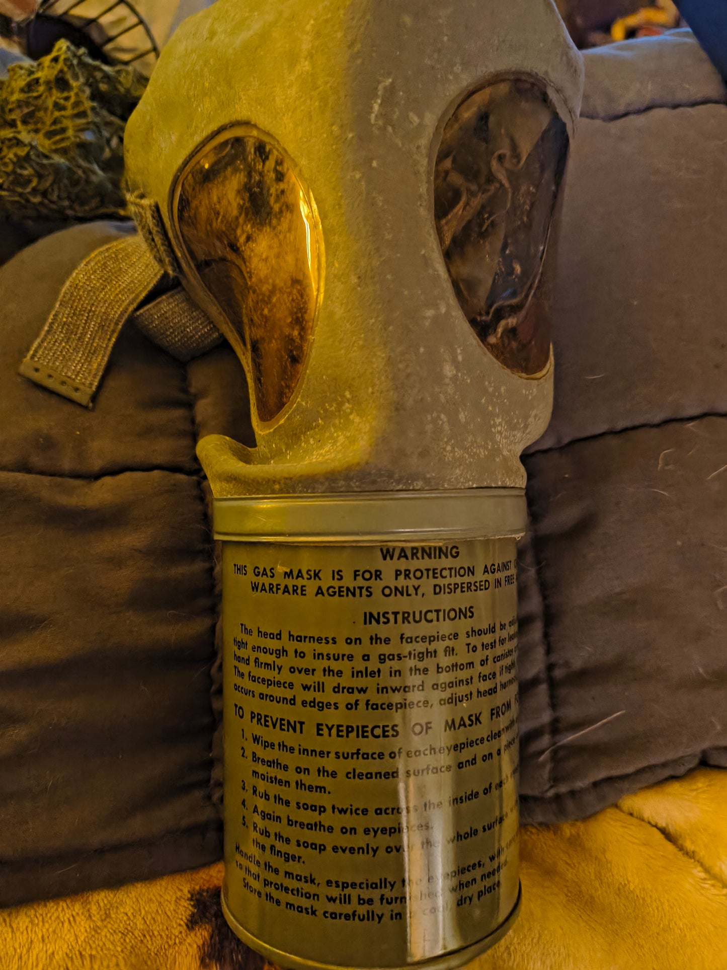 Antique gas mask