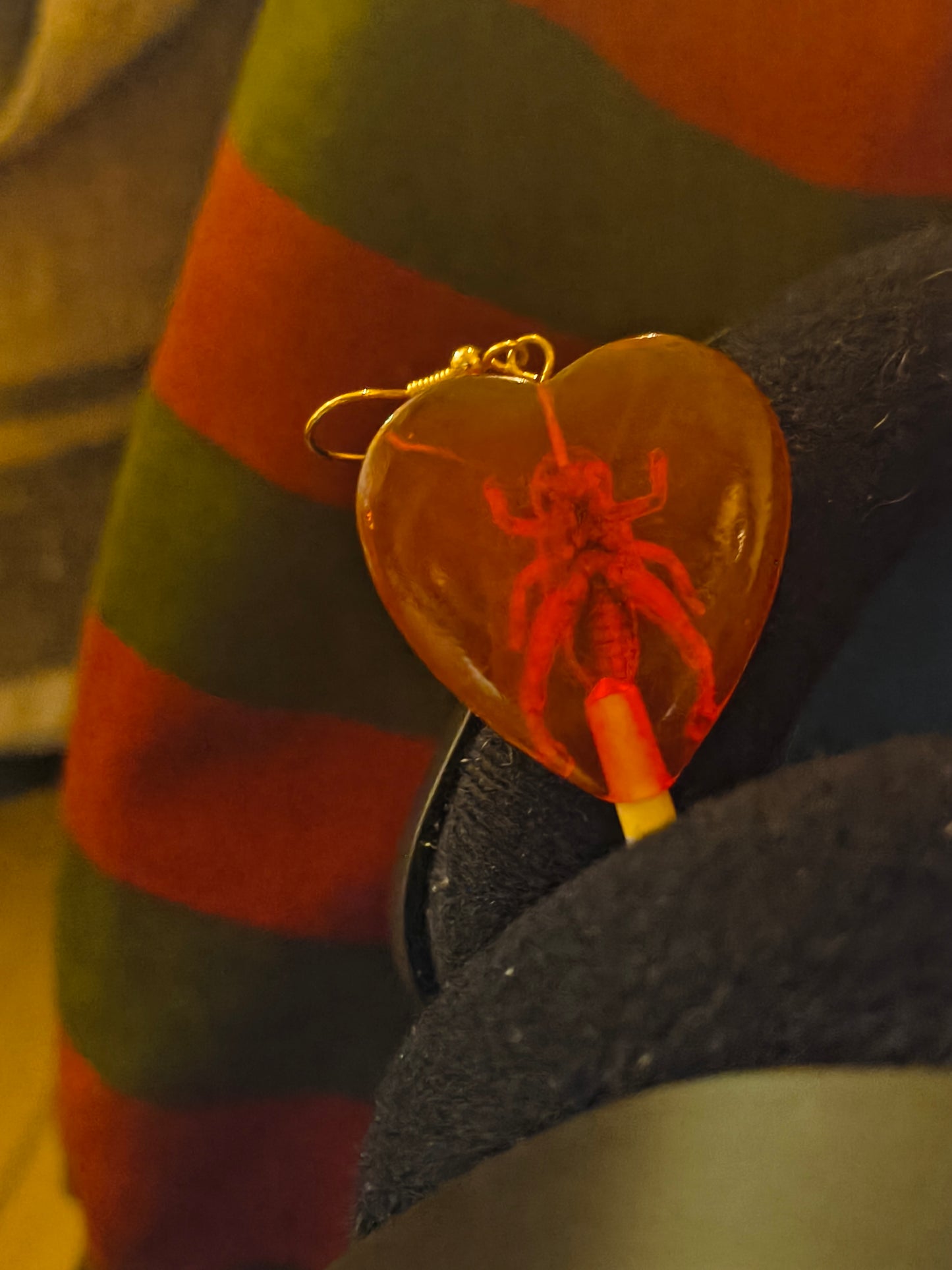 Bug lollipop earrings