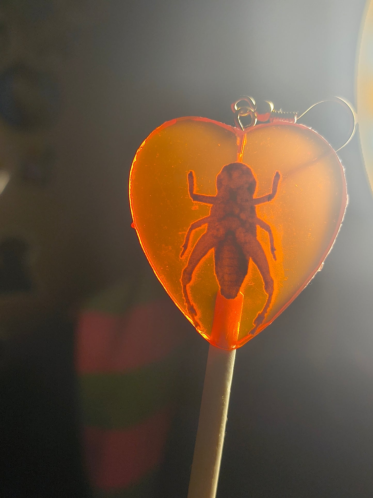 Bug lollipop earrings