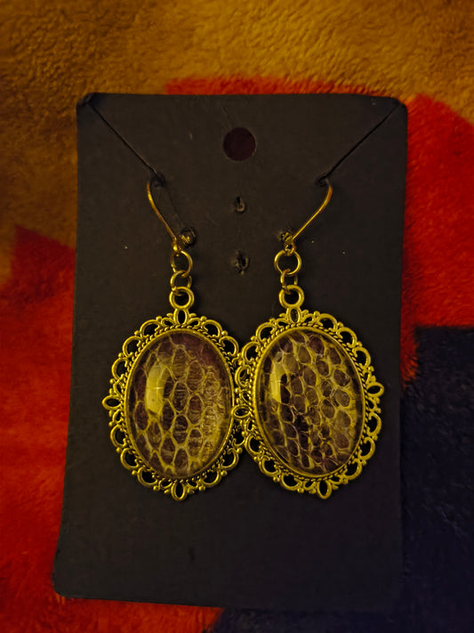 Snakeskin earrings