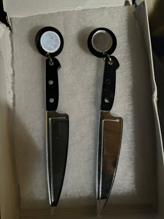 Knife earrings