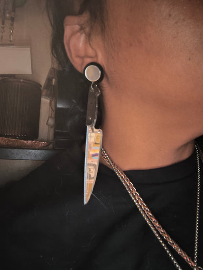 Knife earrings