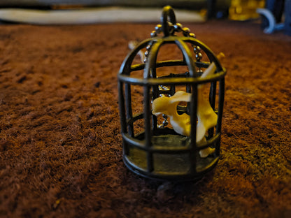Caged rabbit bone